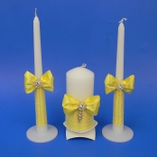 желтые свадебные свечи фото
