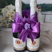 фиолетовое свадебное шампанское фото