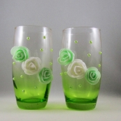 вазочки на свадьбу купить зеленые