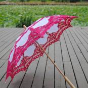 зонт от солнца красно-белый купить
