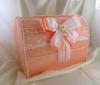 коробка для денег свадебная персиковая фото