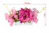 Гребень из искусственных цветов для свадебной прически с розовыми розами000107