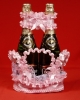украшение на шампанское розовое фото