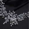 Прическа на свадьбу- украшение для прически веточка из кристаллов SAFIRE  004399