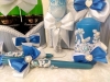 Сине-голубой свадебный набор 7 элементов 300651