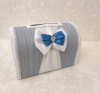 свадебная коробка сине-голубая фото