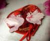 Свадебное конфетти сердечки рамки красные 000309