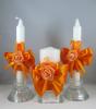 свадебные свечи оранжевые купить