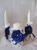 свадебные свечи сине-белые фото