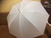 Свадебный зонт трость белый 110 см, полуавтомат  000023